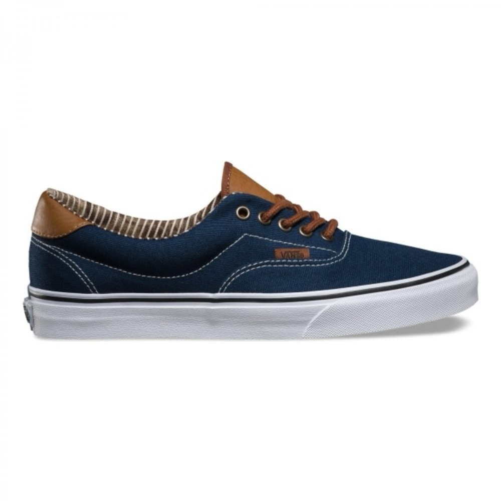 EUC Men’s Size 9 (Euro Sz 42) Vans Era 58 C& L Lace-up Sneakers In Navy/White - Picture 1 of 13